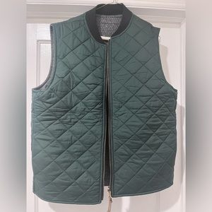 Men reversible wool vest Large